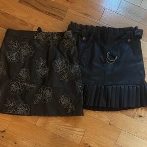 🖤 Faux Leather Mini Skirt Bundle | Zara + RW&Co | Size M / 6